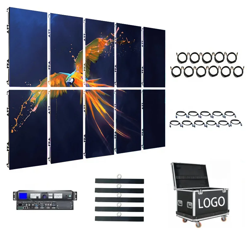 Durable Tri-Fold LED Poster P1.86 Seamless Splicing Indoor Commercial Exhibition Video Wall