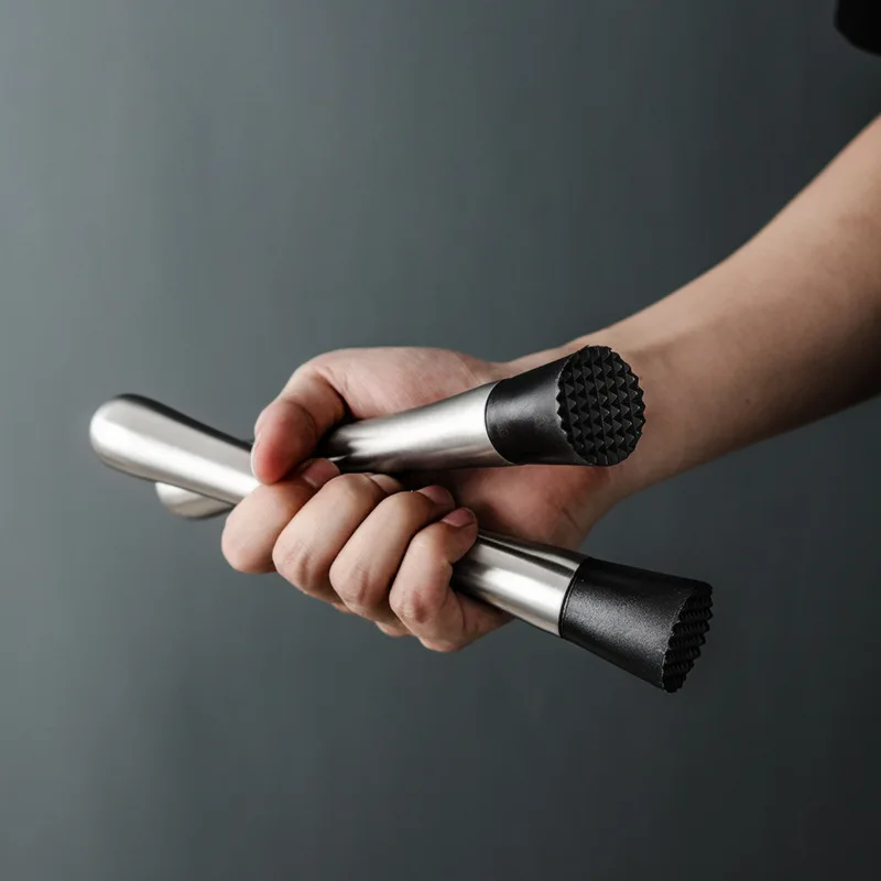 الفولاذ المقاوم للصدأ سحق الجليد المطرقة متعددة الوظائف المصاصة العصي كوكتيل أفرط عصا الفاكهة الليمون الخالط مدقة أدوات البار #5