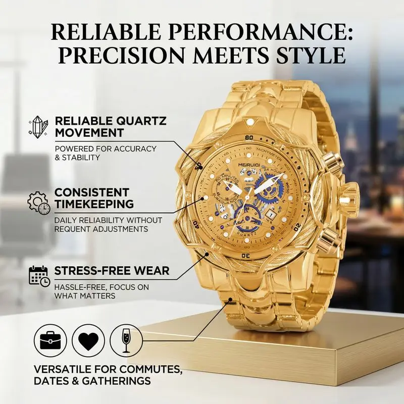 1pc Fashionable and Personalized Hollow Mechanical Chronograph Watch - view 2
