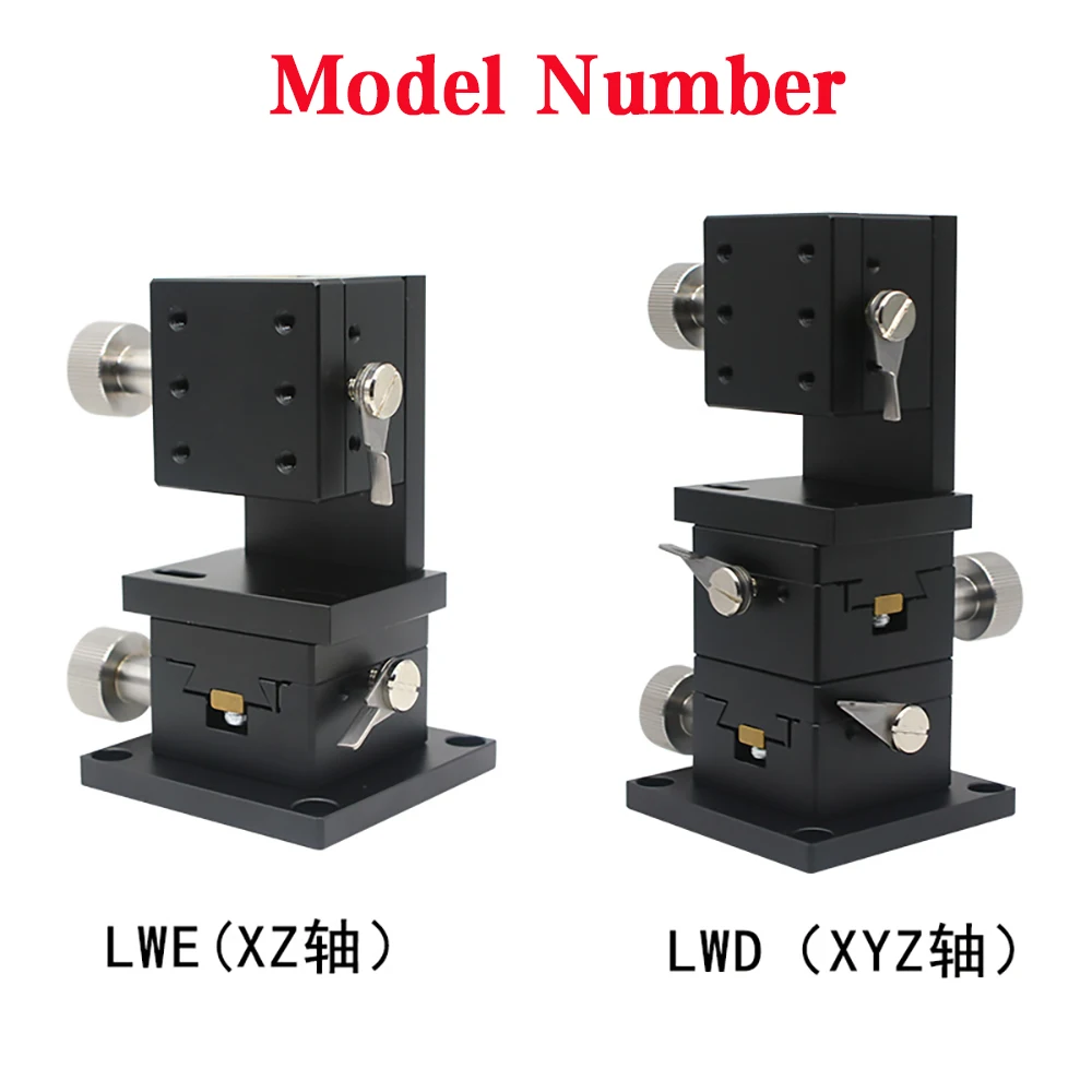 XZ Axis LWE4040 40*40 Dovetail Groove Sliding Table Manual Platform Rack and Pinion Drive High Precision Knob Fine-Tuning Slide