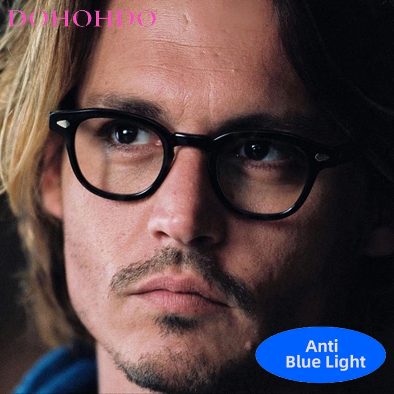 

Retro Square Rivets Decoration Luxury Brand Designer Optical Eyeglasses Men Women Computer Office Work Anti-Blue Light Glasses
