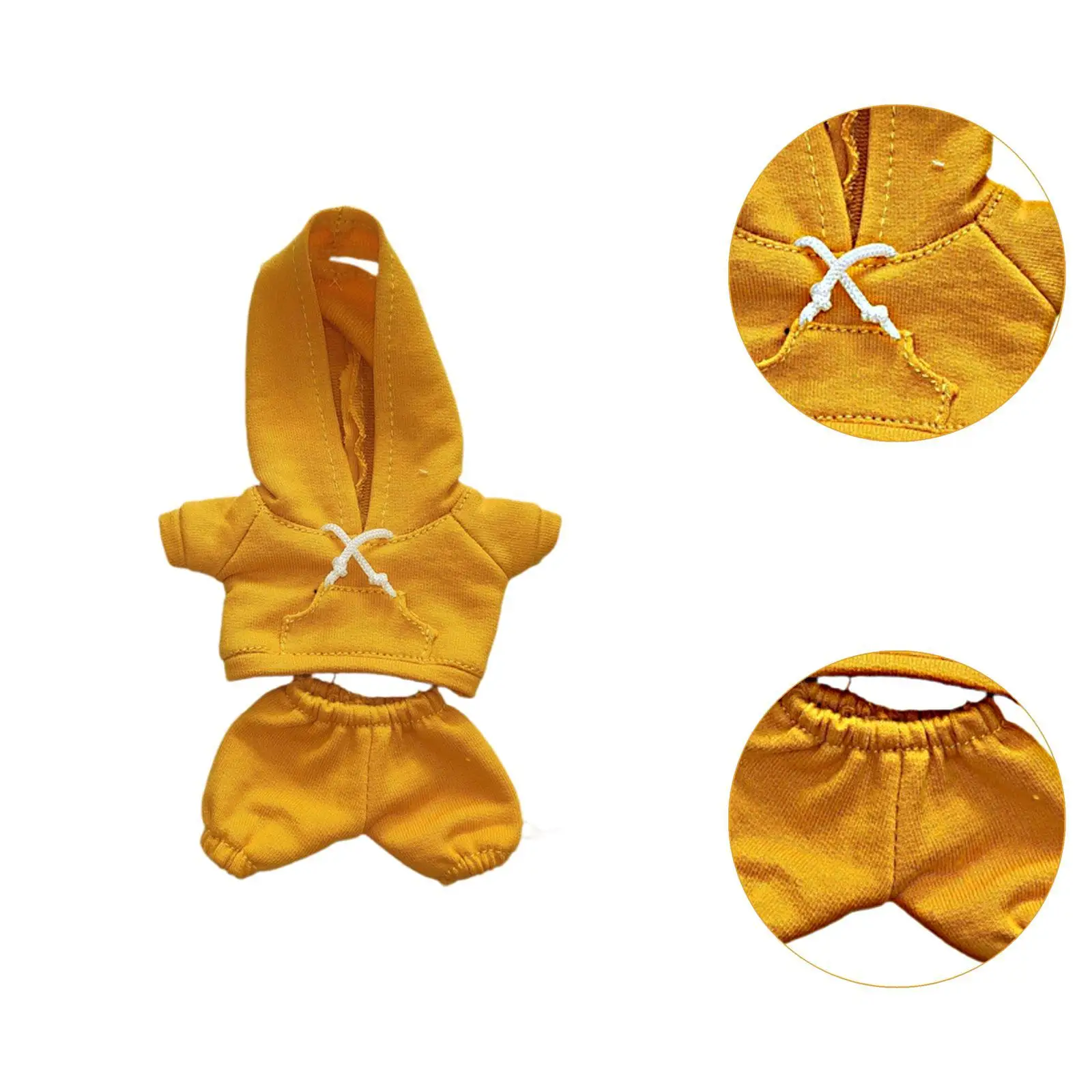 Poppenkleertjes voor 17 cm pluche pop, hoodie, sweatshirt en broek, stijlvolle cartoon