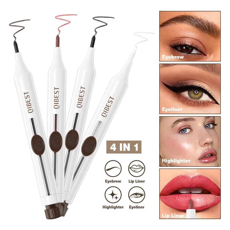 Multifunctional makeup pen, lip, eye, face, highlight pressing, easy to color, waterproof and natural integrated pen