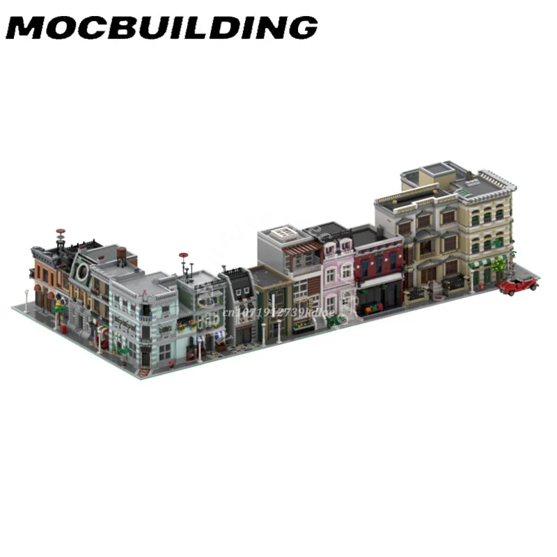 Casa Street View Architettura Modularize Edifici modulari Città Moc Building Block Costruzione Giocattolo in mattoni fai da te Regalo presente