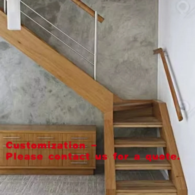 

Customize.PRIMA USA Standards Mono Stringer Staircase Design Indoor Stairs Solid White Oak Wood Tread Straight Staircase Kit