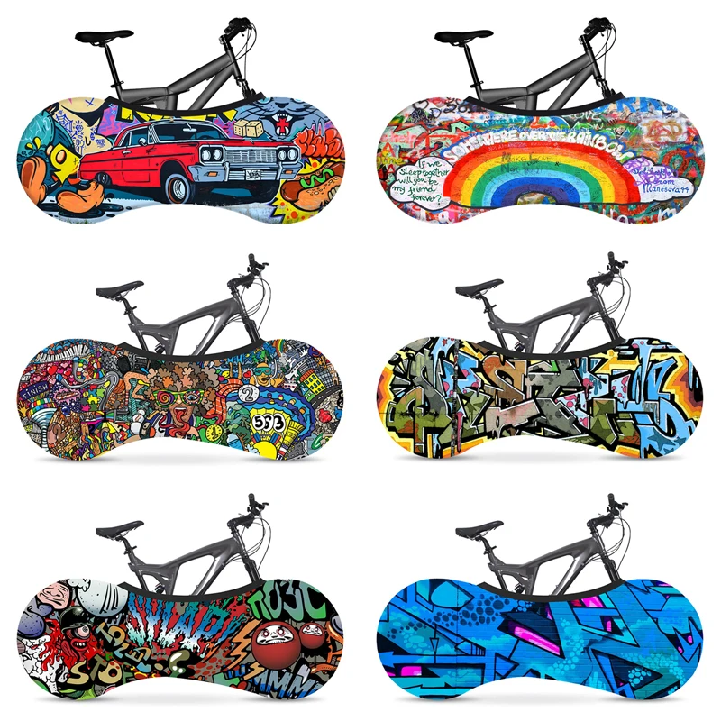 HSSEE Fashion Elastic MTB Cover Smooth Shredded Milk Bicycle Tire Cover 700c 26in Road Bike Protective Cover Cycling Accessories