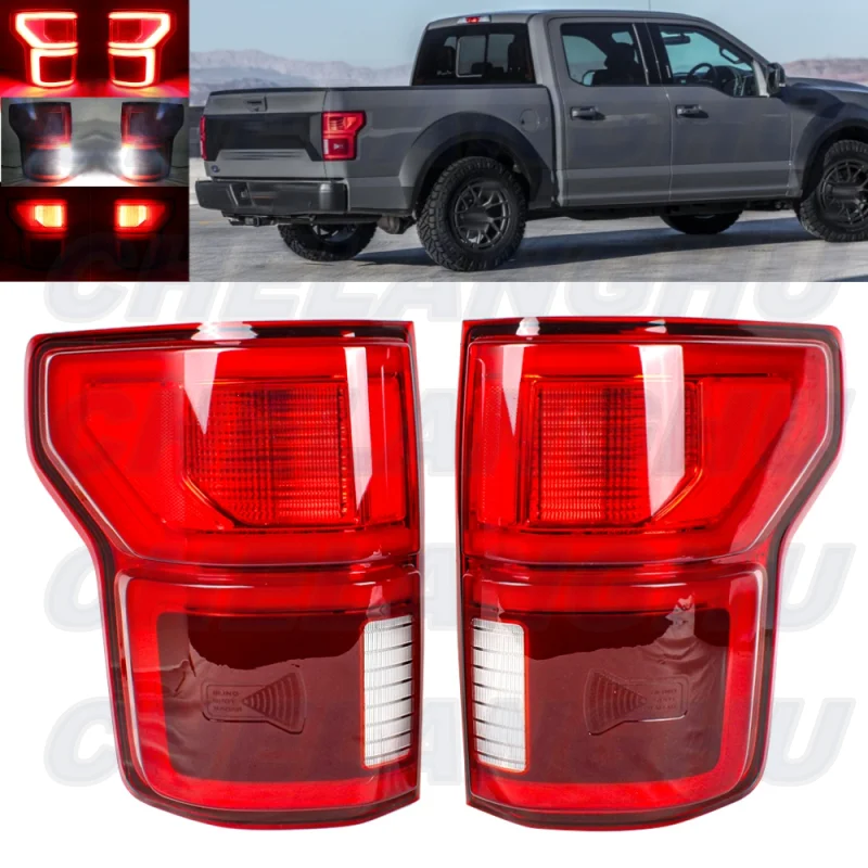 Pair Left+Right Side Tail Light Rear Lamp With Bulbs KL3Z13405B KL3Z13404B For Ford F150 2018 2019 2020 Car accessories