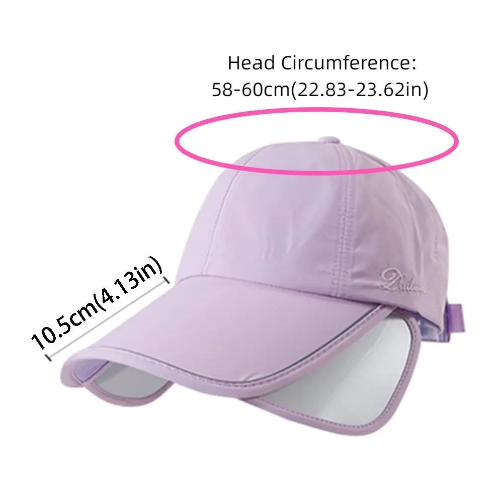 Wide Brim Sunscreen Baseball Hat Adjustable Visor UV Protection Sports Cap Quick Dry Breathable Retractable Sun Hat Summer
