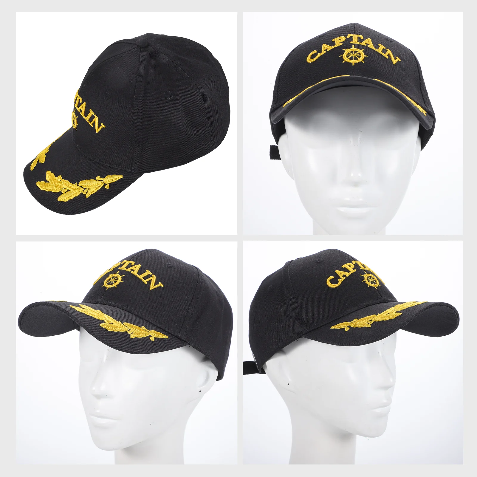 

Hat Captain Cap Hats Baseball Sailor Men Costume Navy Boat Ship Boating Funny Black Accessories Sun Cotton Caps Sports Women