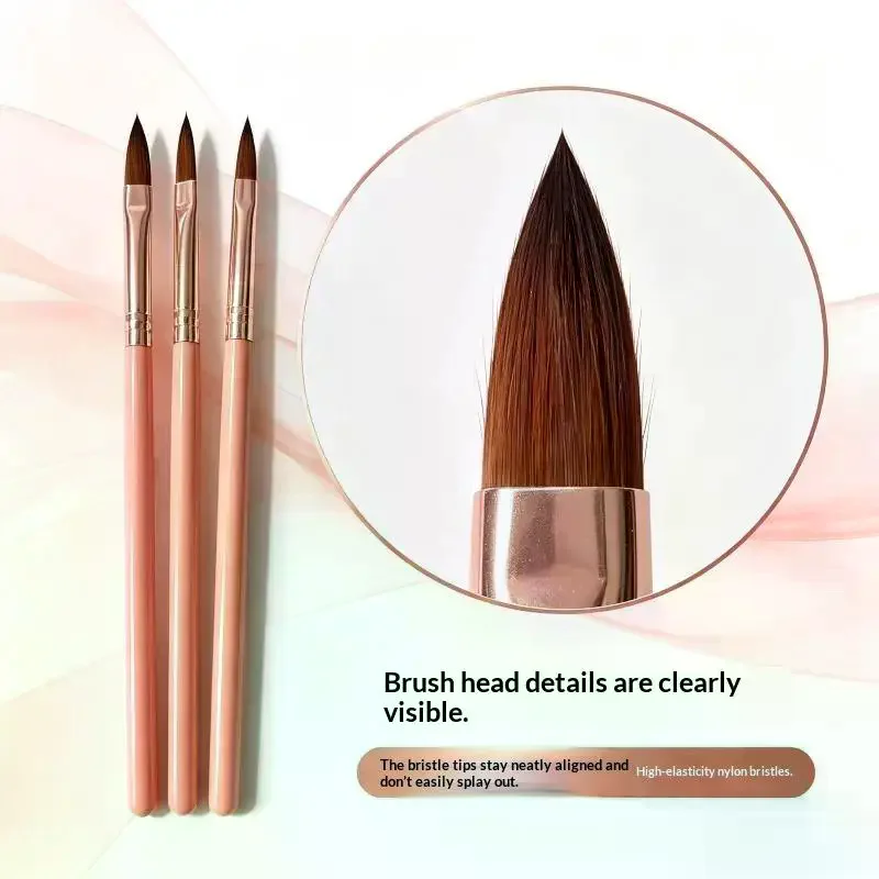 3Pcs Pink Wooden Rod Nail Art Crystal Pen Nail Brush Nail Art Pen Special Nail Art Set Nail Care Manicure Tools
