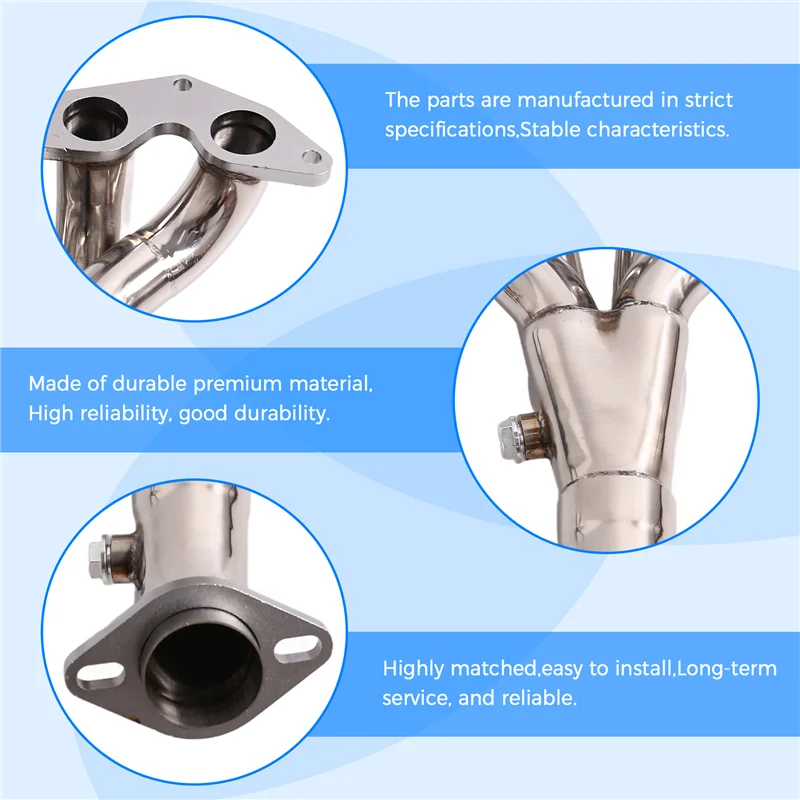 Нержавеющий гоночный коллектор, выпускной коллектор с прокладкой для Honda Civic EX 2001-2005 1,7L SOHC D17AXQ