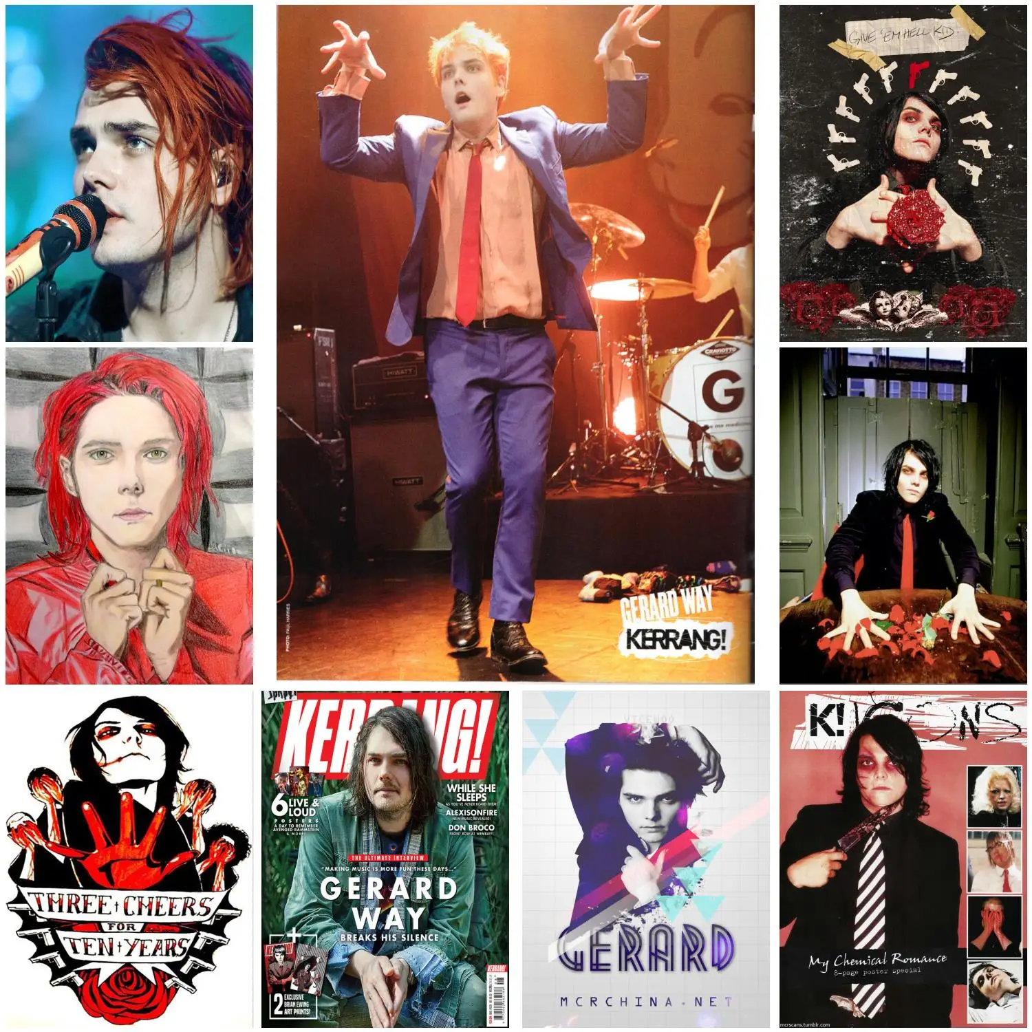 

gerard way Poster Decorative Painting Canvas Poster Gift Wall Art Living Room Posters Bedroom Painting