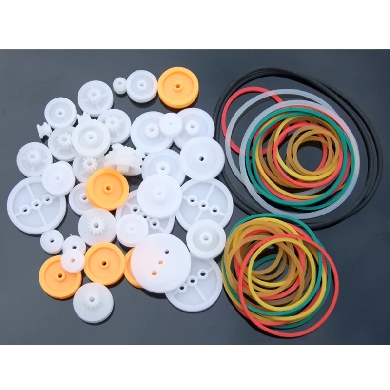 Pulley Combination Bag Rubber Belt Rubber Band Plastic Pulley Set Model Accessories DIY Small Pulley Dropshipping