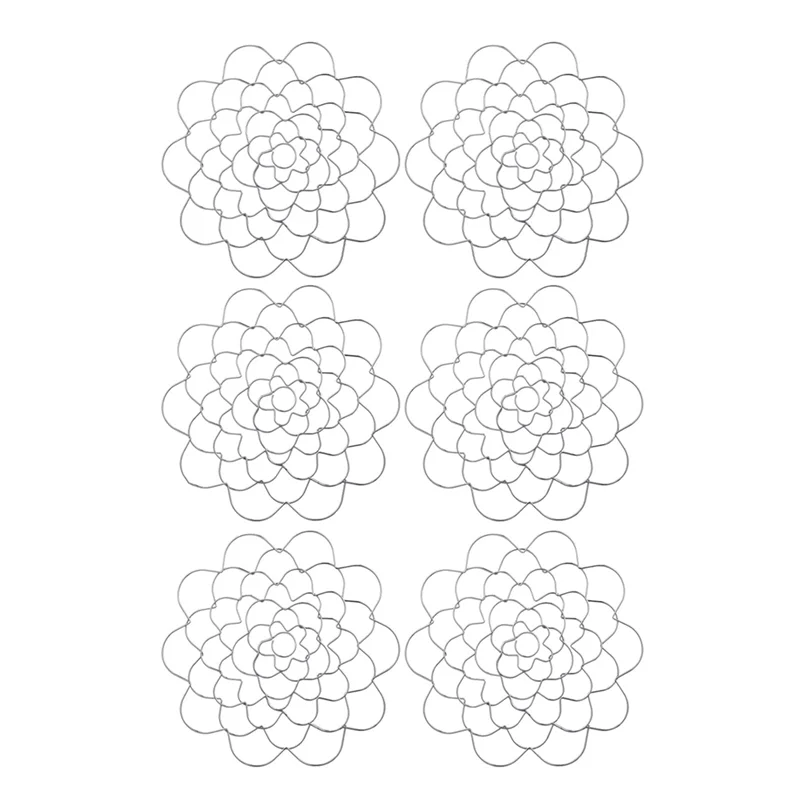 

AT13 Flower Arrangement Holder Metal Flower Insert Lid Flower Grid Wire Flower Arranging Tool (6 Inch) 6Piece