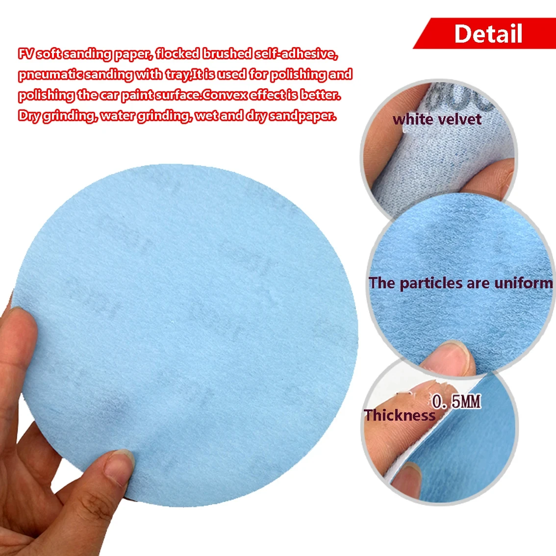 6-inch 150mm Ultra-thin Surface Protection Interface Pad Suitable For Electric Sanding Machine Polishing Tools With 600-5000