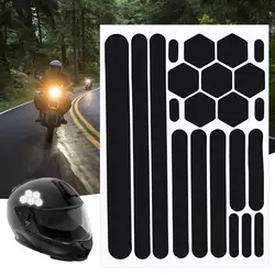 NEW Reflective Sticker for Motorcycle Helmet Protection Strip Reflective Black Stickers Decal for Bicycle Helmet Trailers Bikes