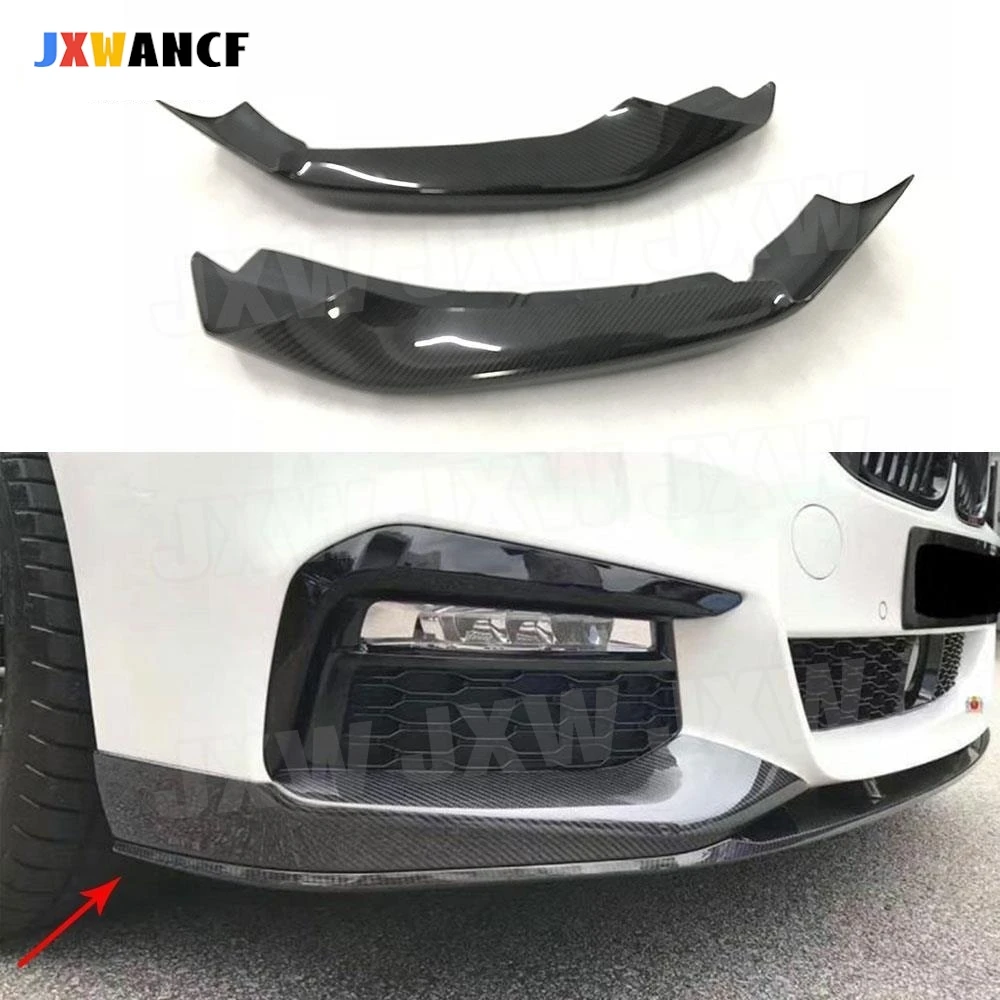

JXWANCF 2Pcs/Set Carbon Fiber Front Bumper Lip Splitters for BMW 5 Series G30 G31 M Sport 2017 - 2020 Front Bumper Lip Splitters
