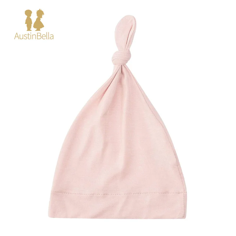 Austin&Bella Bamboo Fiber Spring Summer Thin Soft and Skin Friendly Baby Hat for Newborns 0-3 Months Solid Hats Kids Accessories