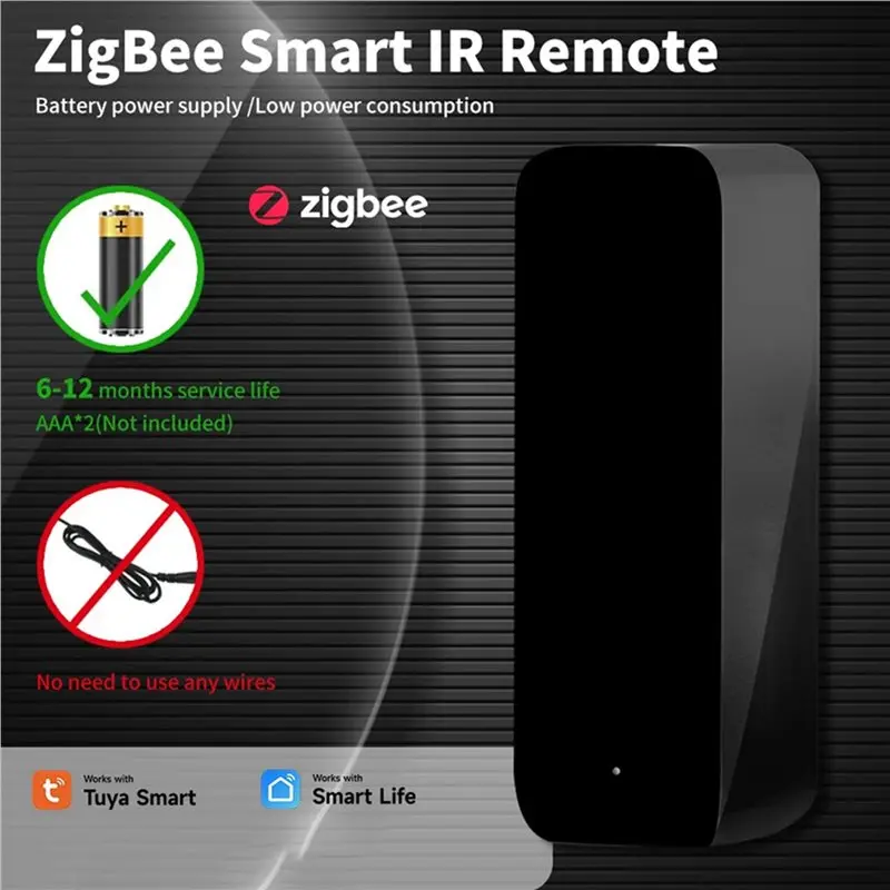 2X Zigbee Smart IR Blaster - Universal Remote For AC, TV, Fan & More 10-12M Range, 0.5S Response