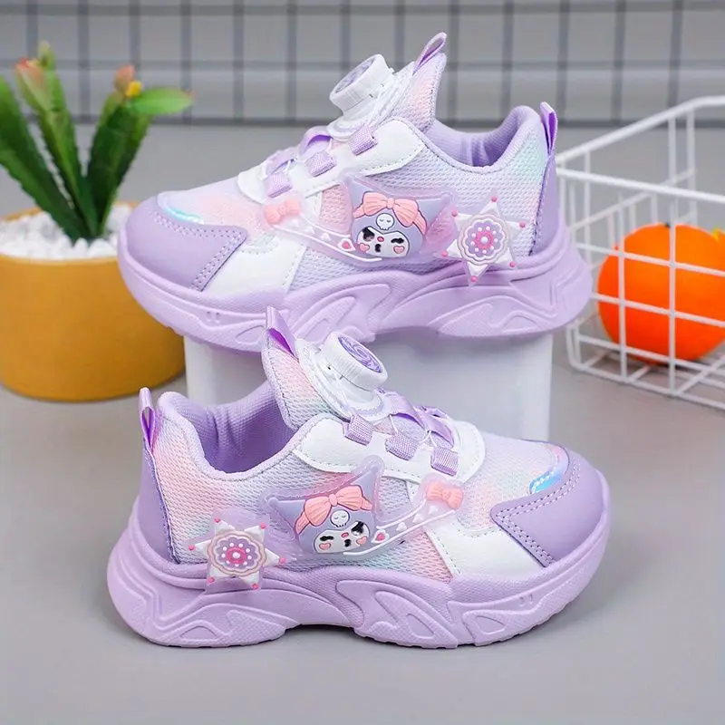 

Kawaii Kuromi Sanrio Children Comfort Girls Shoes Student Running Outdoor Sneakers Student Running Birthday Present for Kids