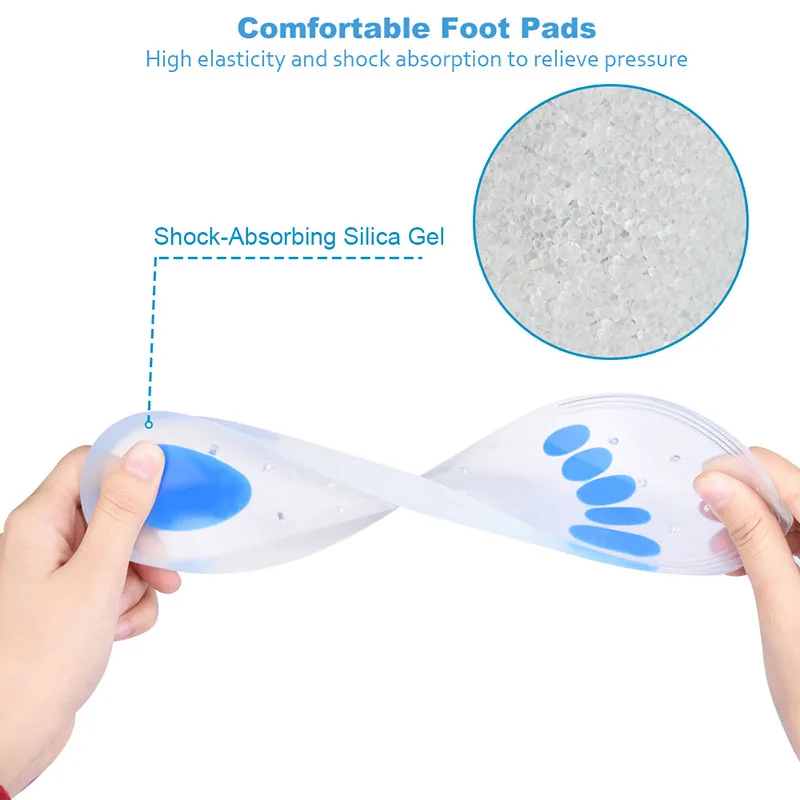 Silicone Orthopedic Insole Sports Insoles Arch Orthopedic Insoles Flat Foot Arch Support  Flat Foot Shoe Insole Para Los Pies