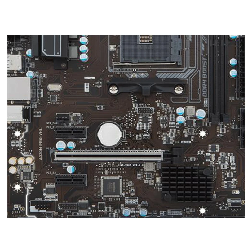 Desktop Mainboard SATA III USB 3.0, A320M PRO-VHL, soquete AM4, DDR4, 32GB, apto para AMD A320