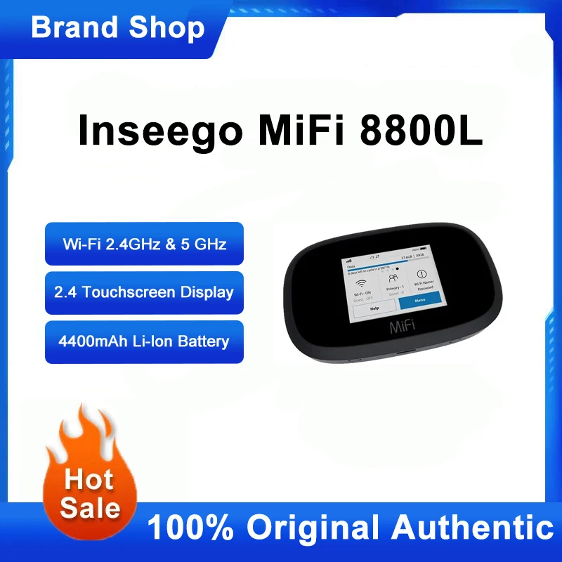 Разблокированный Inseego MIFI 8800L 4G Sim Wi-Fi-маршрутизатор 2,4 "Цветной сенсорный экран Карманная точка доступа CAT 18 LTE Беспроводной повторитель