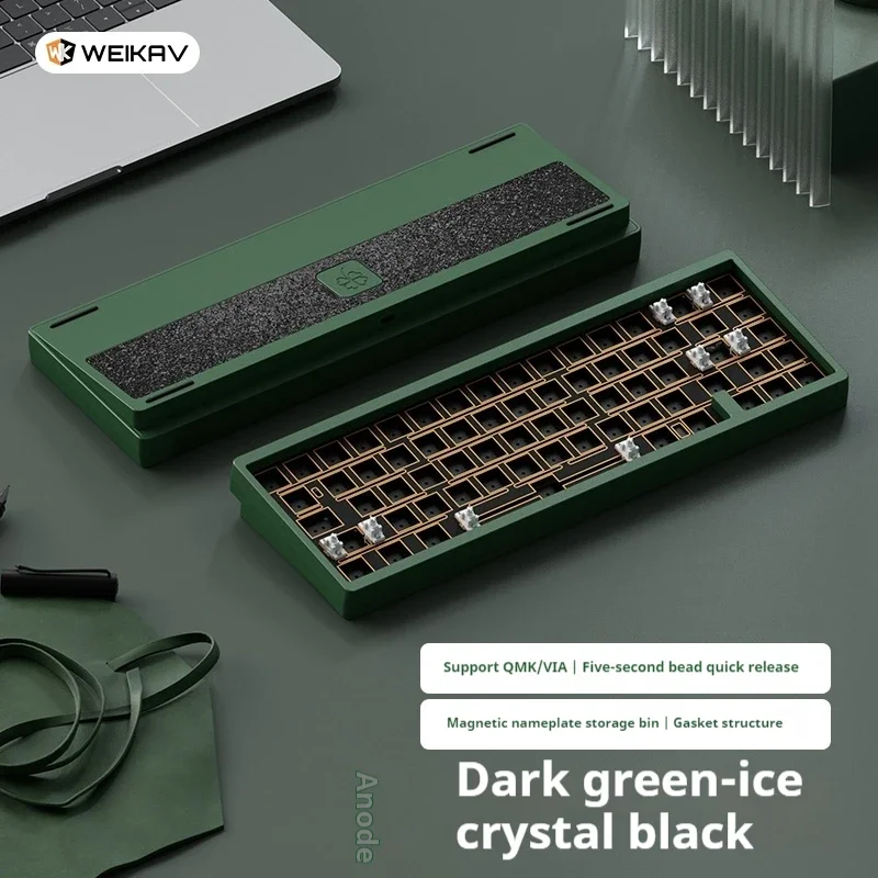 

Weikav Lucky65 V2 Mechanical Keyboard 2025 Tri Mode Kit Aluminum Alloy Wireless RGB Hot SWAP Gasket 65% 66 Keys Custom Gaming