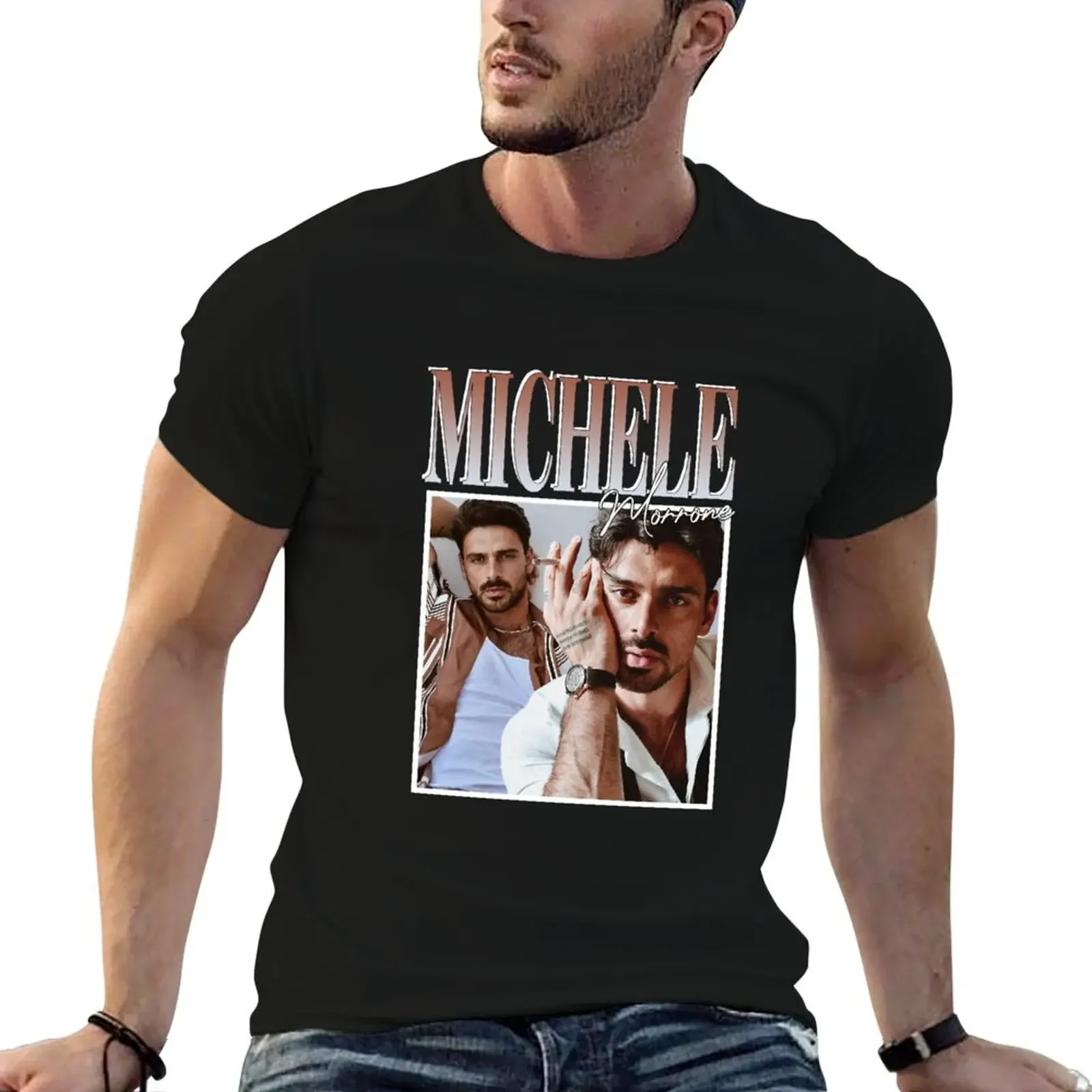 Michele Morrone T-Shirt quick drying aesthetic clothes quick-drying graphic tee shirt men clothing