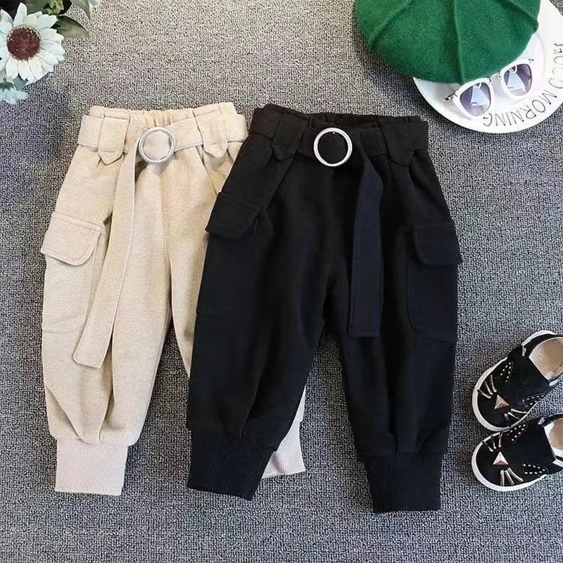 Teenager Girls' Boys Cargo Pants Children's Trousers Pockets Pants Spring & Autumn Fashionable Loose image 3