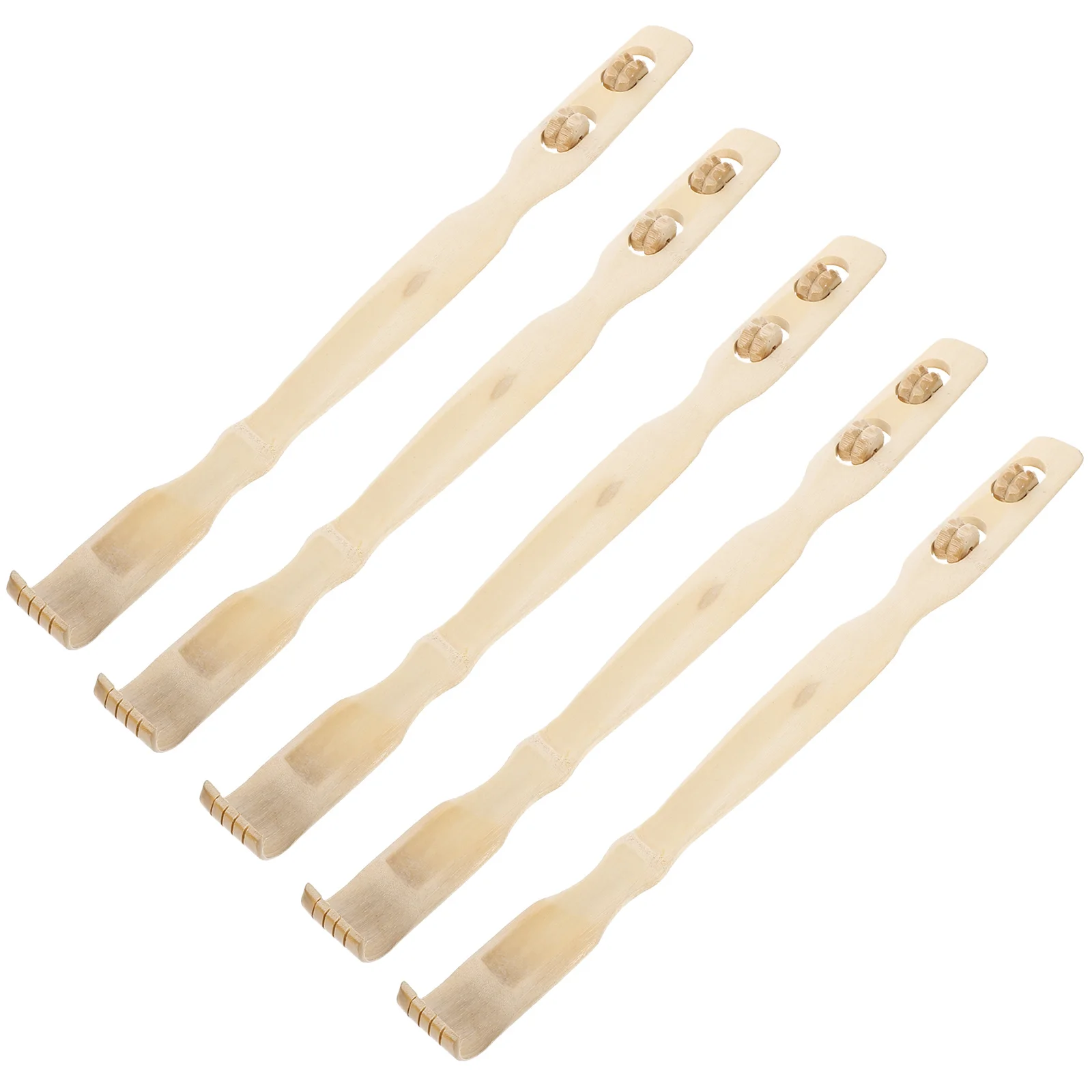 5Pcs Back Scratchers Bamboo Self-Massager Tools Ergonomic Handheld Scratchers Back Itch Relief Massager Scratch Claw Portable
