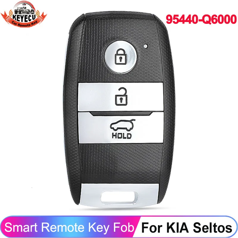 

KEYECU 3 кнопки 95440-Q6000 для KIA Seltos 2020 2021 2022 FCC ID: SYE3FOB1908 Смарт-пульт дистанционного управления 433 МГц