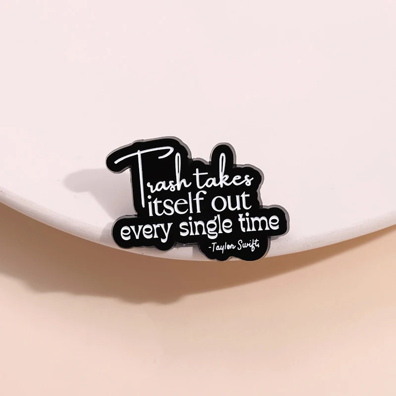 Famous Pop Singer Album Lyrics Enamel Pins Creative Decorative Brooches Clothes Backpack Lapel Badge Accessories Gift for Friend