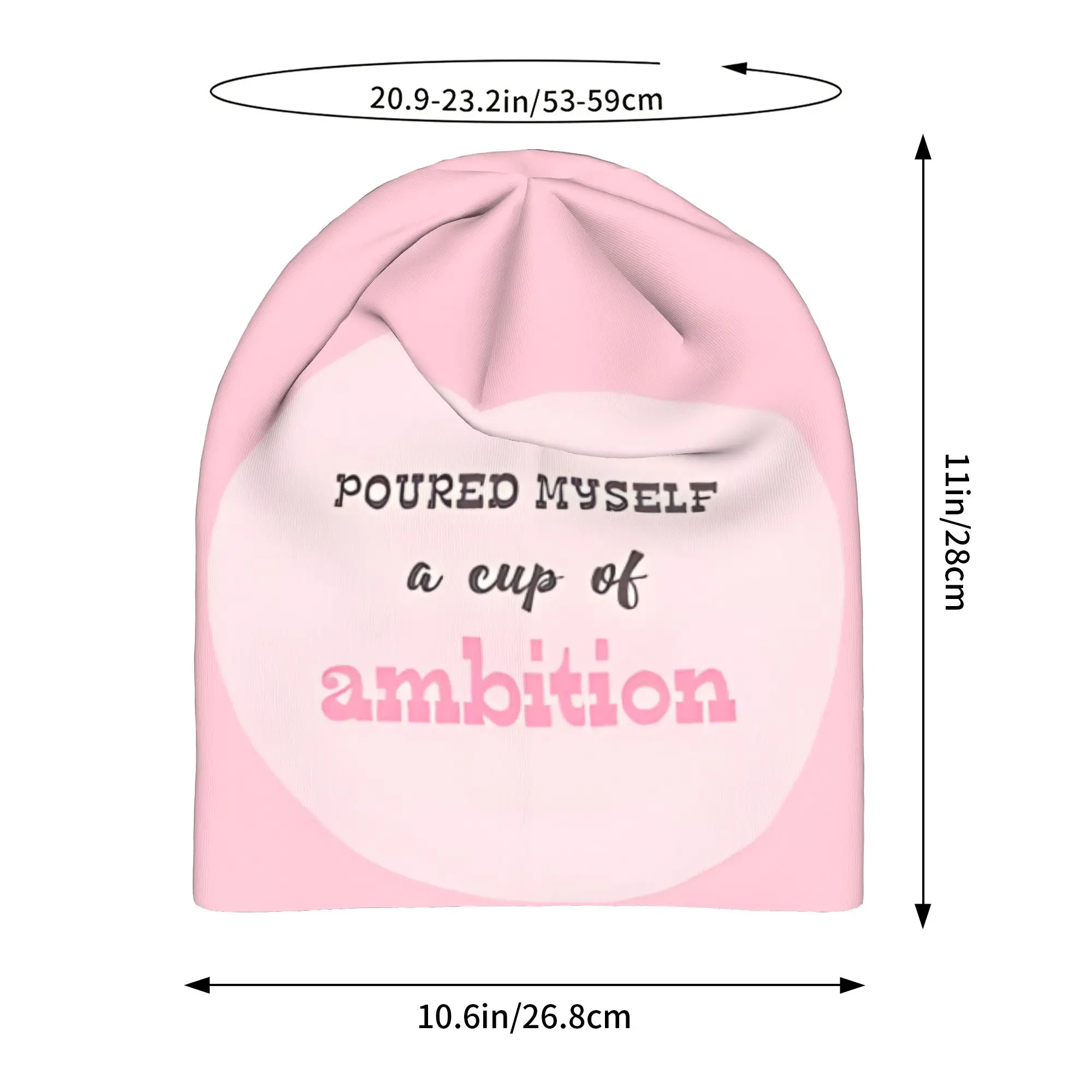 POURED MYSELF A CUP OF AMBITION Hat Thin Caps Men Women  Skullies Beanies Ski Caps Soft Bonnet Hats