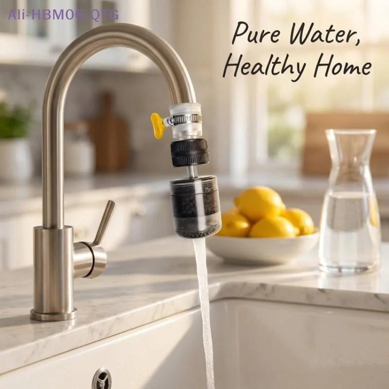 NEW Titanium Faucet Water Filter Efficient Impurity Removal Durable ABS Body For Home Kitchen Drinking Water Use