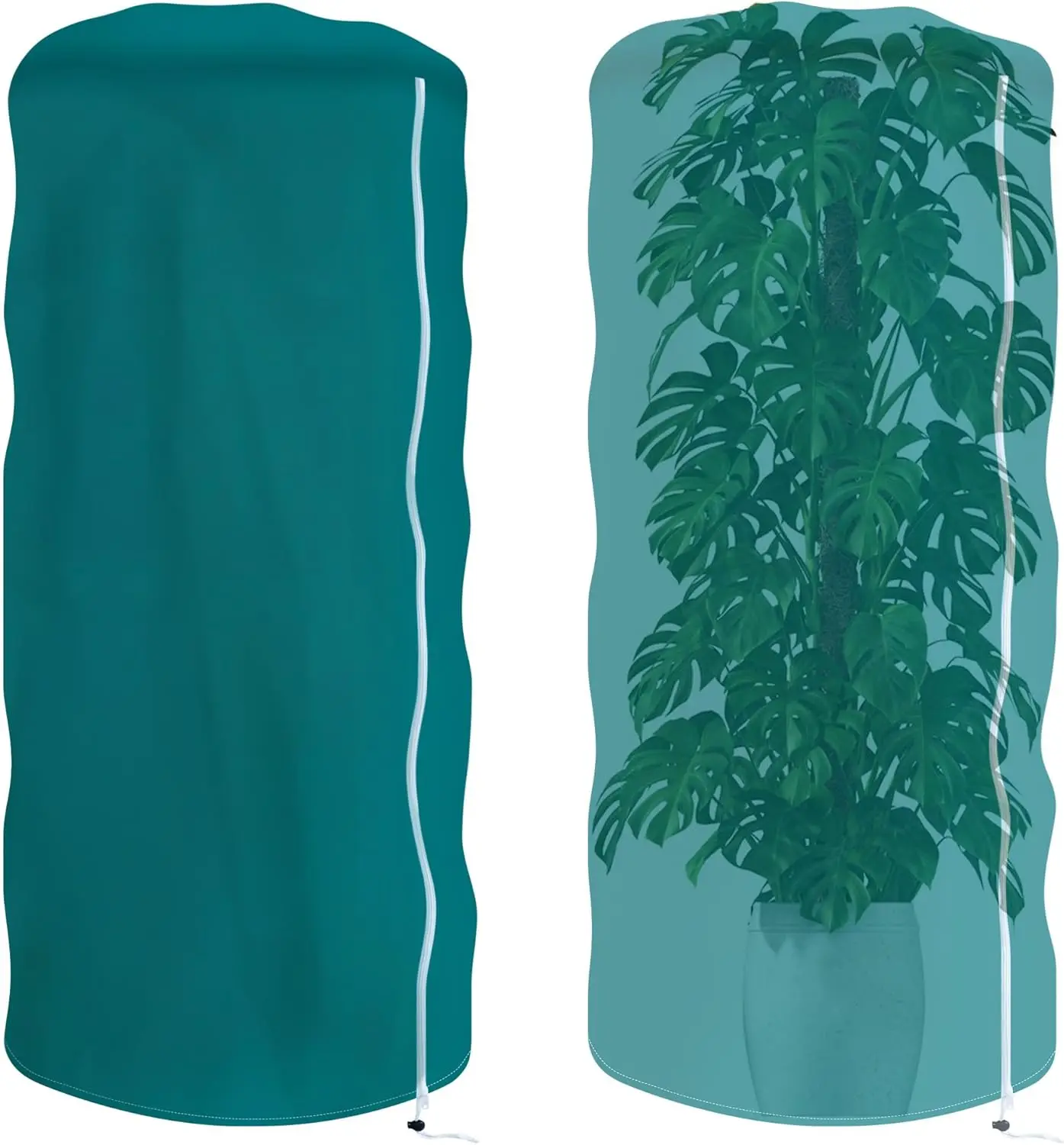 

2 упаковки зимних чехлов для растений, защита от заморозков, 120x180 см, с закругленным верхом, для кустов, морозостойкие ткани