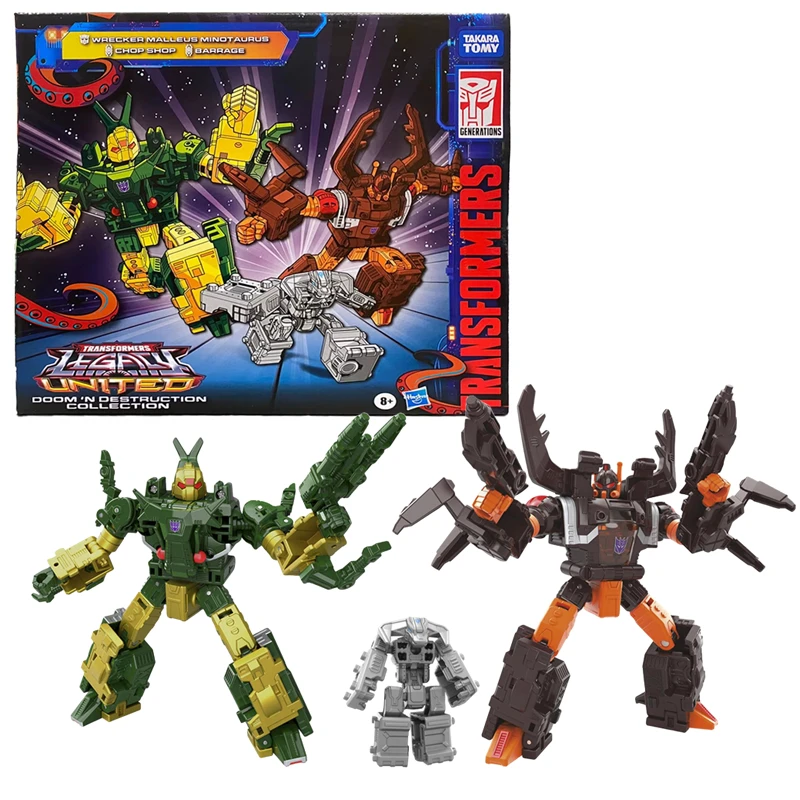 

Hasbro Transformers Toys Legacy Evolution Doom N Destruction Collection Chop Shop Barrage Фигурка, 3 шт.