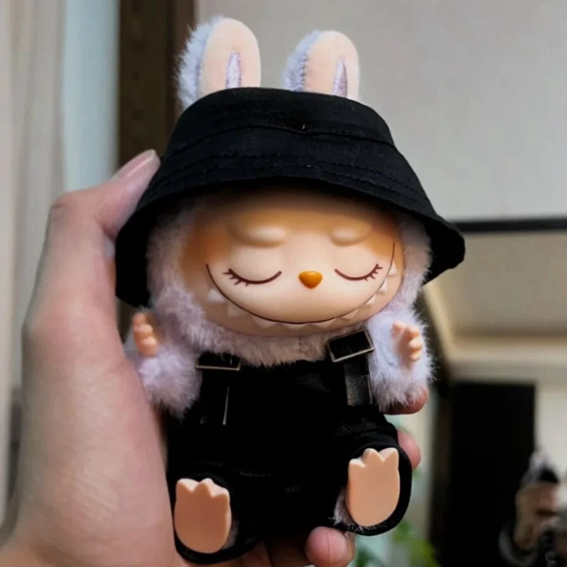 Hot Sale Mini Doll 17cm Labubus Doll Clothes Outfit Hat Clothes Rompers 1 2 Labubu Doll Accessories Sitting Party For Child Toys