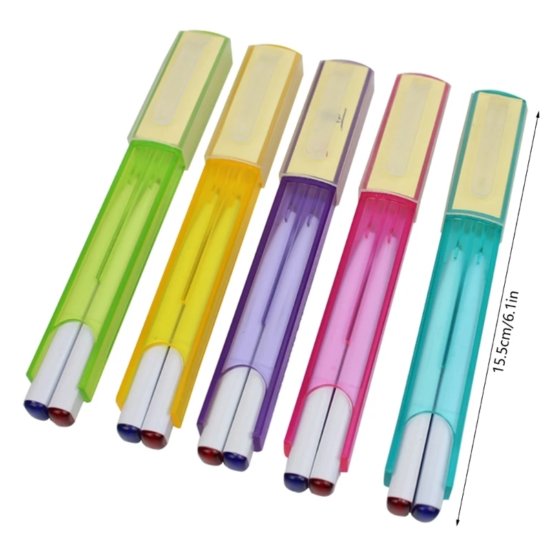 10Pcs Blue Redness Ballpoint Pen with Small Note Paper, Office Signing Pen Write Smoothly Business Pen for Office