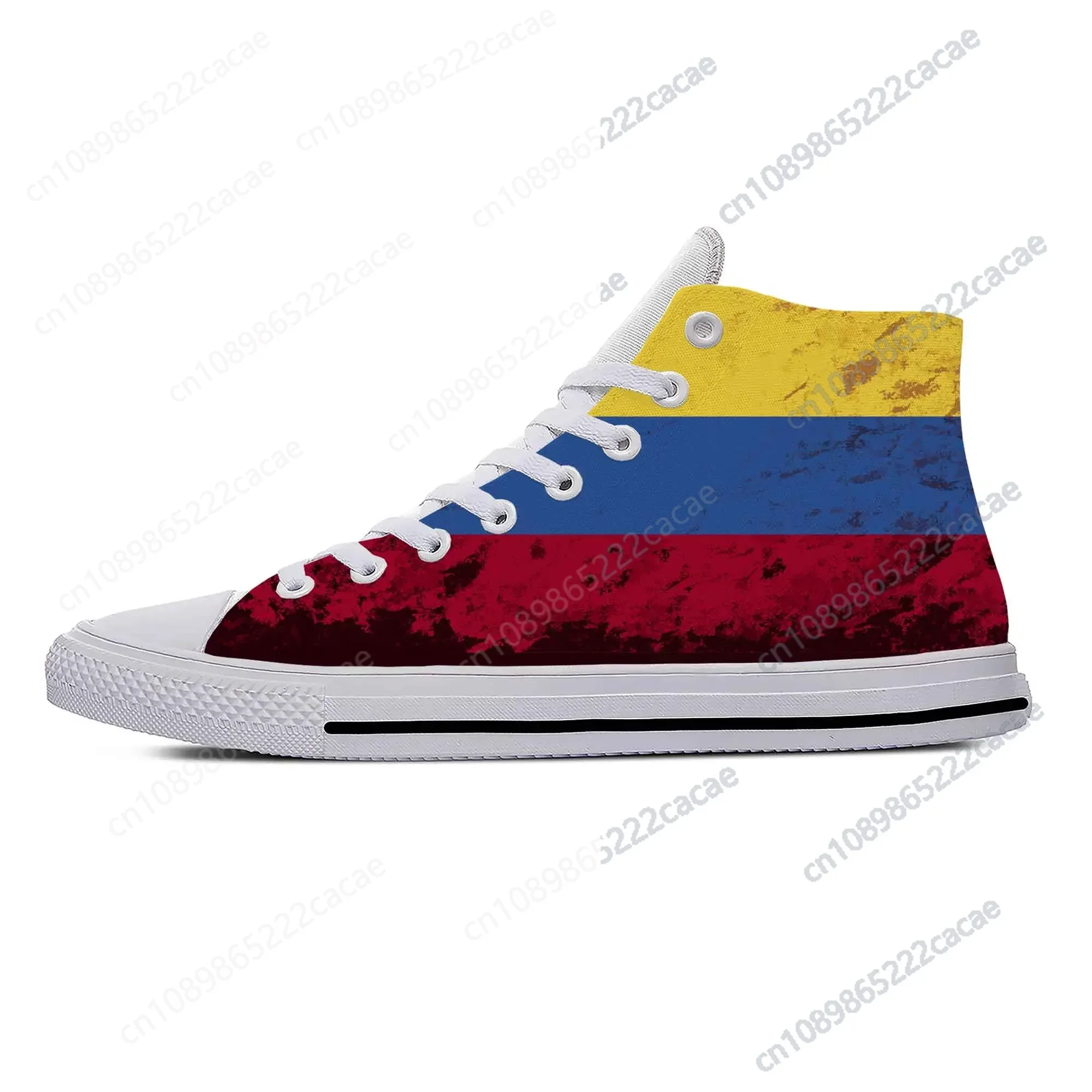 

Hot Colombia Colombian Flag Pride Patriotic Fashion Casual Cloth Shoes High Top Men Women Sneakers High Help Classic Board Shoes