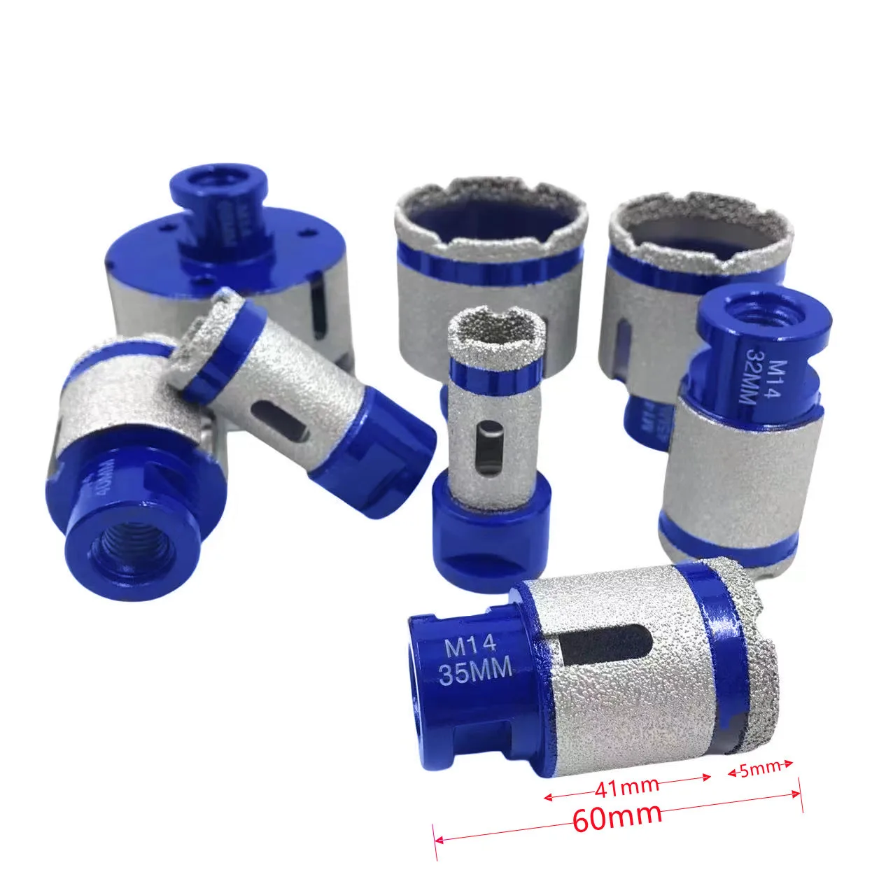 

3Pcs Diamond Dry Drill Bits Set M14 Thread Brazed Diamond Drilling Core Bits Tile Ceramic Marble Granite Porcelain Hole Opener