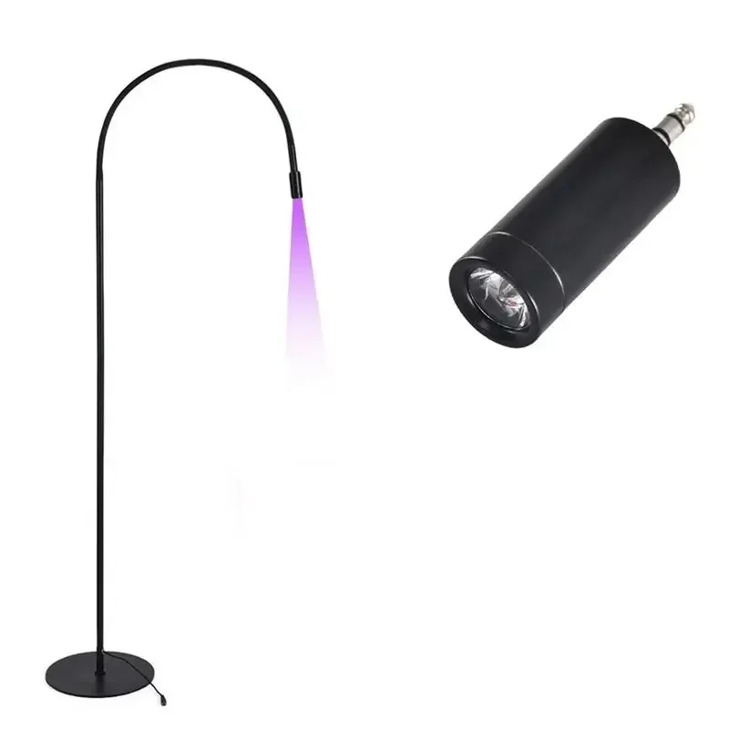 ABKJ-Beauty Manicure False Eyelashes Eyelash Grafting UV Ultraviolet LED Glue Curing Light Foot Step Switch Floor Lamp US Plug