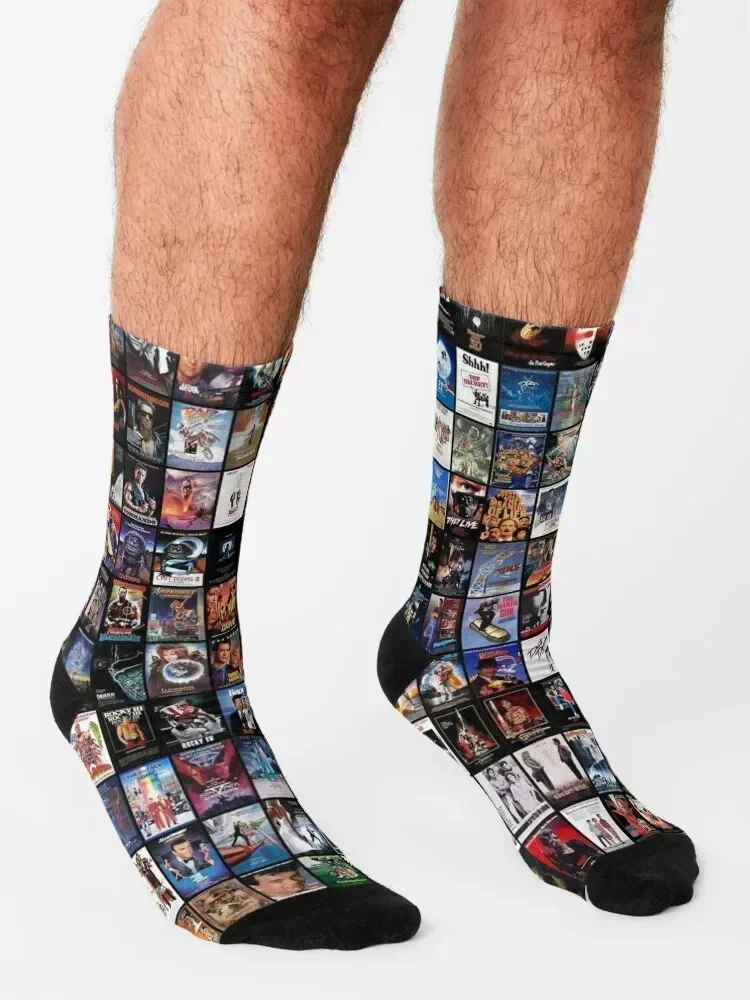 80's movies collage | the best of the best Socks custom loose Men's christmas stocking Designer Man Socks Women's