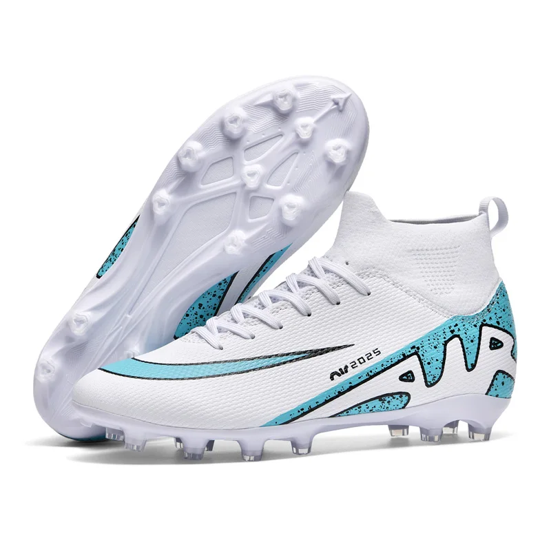 

Men's Soccer Shoes High-Top Soccer Cleats Outdoor Breathable Athletic Professional Spikes Youth Boys Football Shoes Unisex