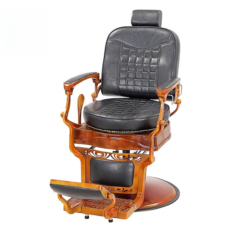 Hydraulic professional salon chair rotates and retracts heavy duty vintage hairdressing chair with towel rack