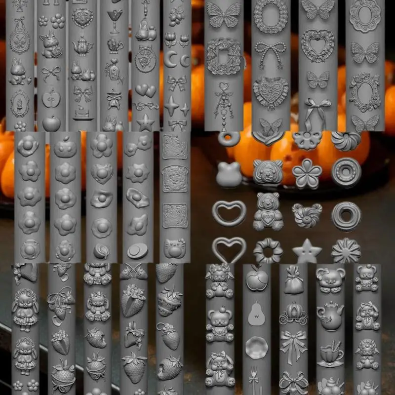 قالب سيليكون ثلاثي الأبعاد لمسمار الفن تصميم الإغاثة القوس الفراولة الباروك نمط مانيكير قوالب لوحات أدوات الملحقات