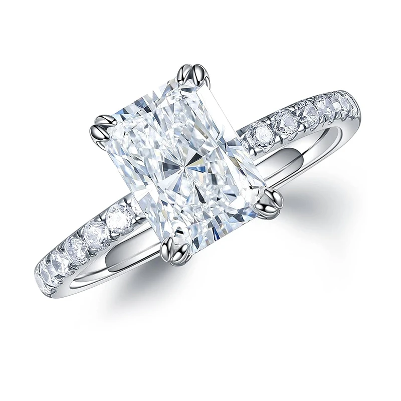 Lnkry 7x9mm Radiant Cut Clear Zirconia Engagement Ring For Women 14k Gold Filled Wedding Bands Brilliant Jewelry Gift 5