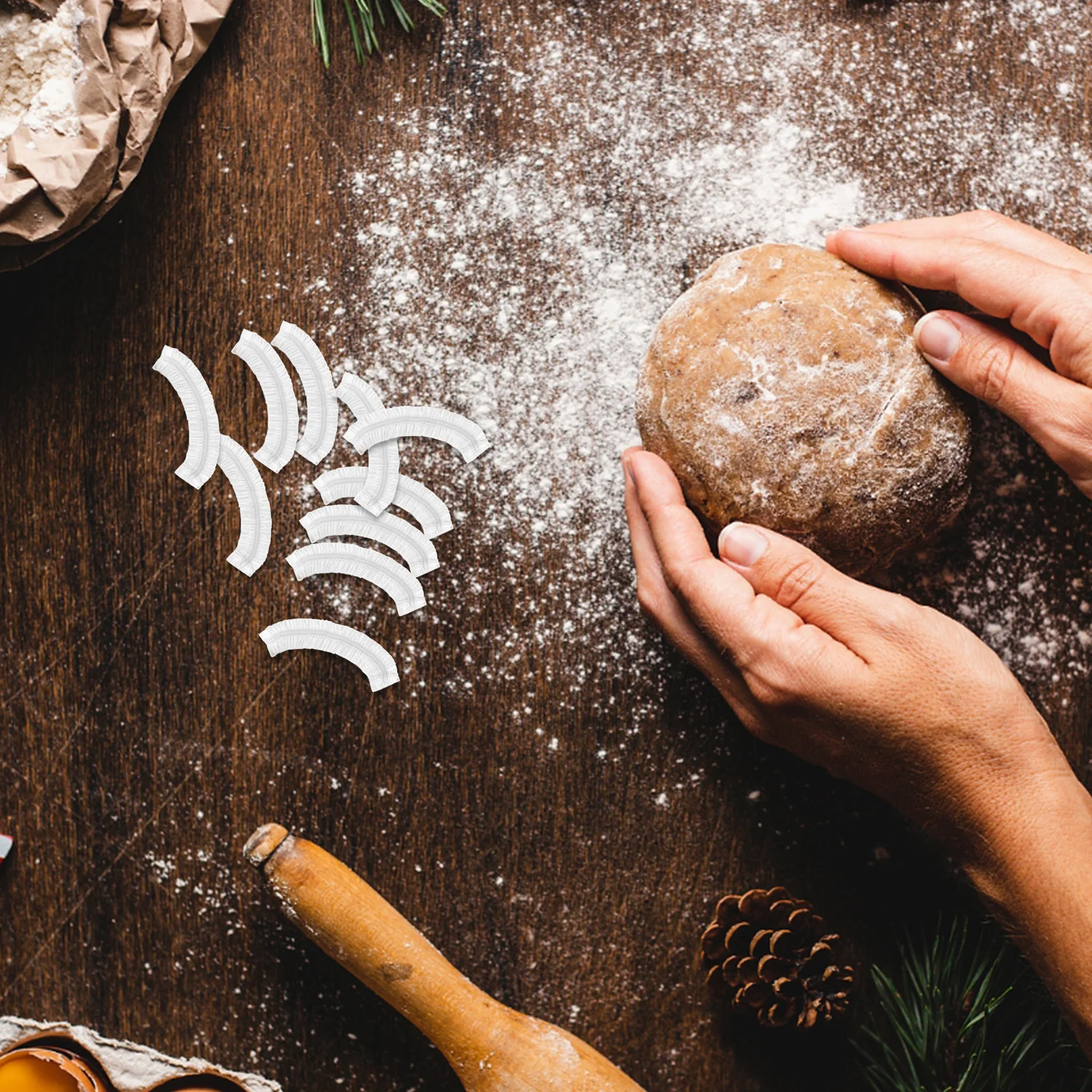 

100Pcs Reusable Plastic Bowl Covers Elastic Food Storage Sourdough Proofing 38cm Clear Outdoor Party Supplies Plastic Cover