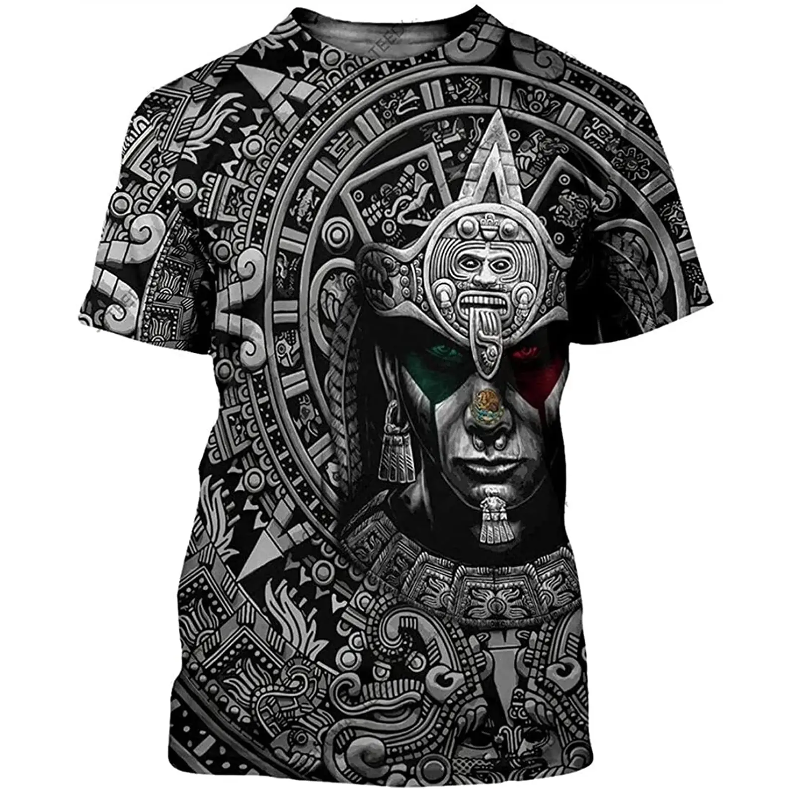 Full Print Mexican Flag Tshirt For Men Short Sleeves Summer 3d Printing Mexico Tee Tops Streetwear Mens Oversized T Shirt