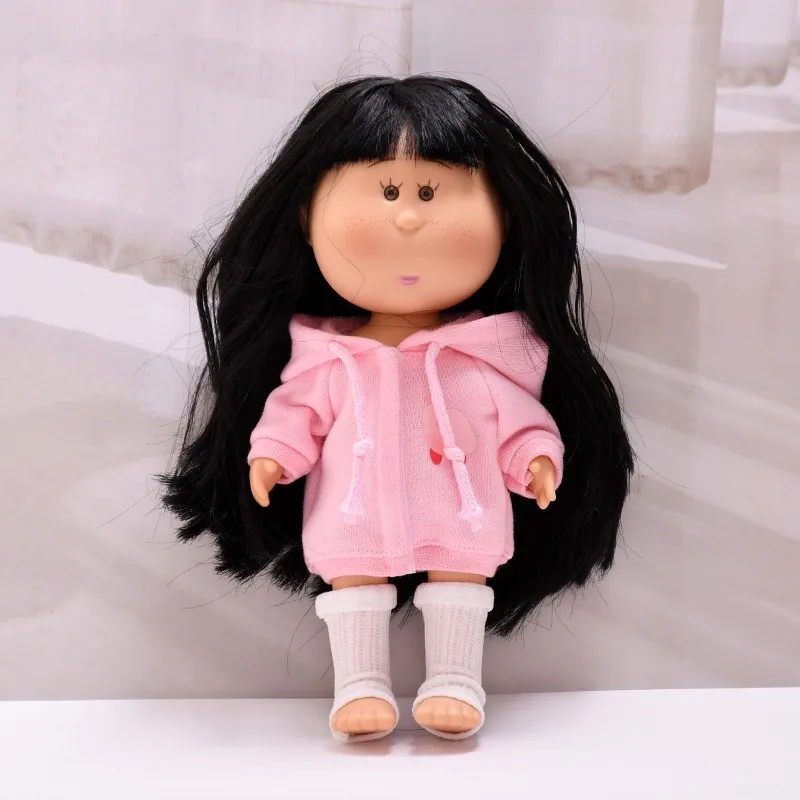 

24cm Spanish Mia Potato Doll Clothes Pink Hoodie with White Slouch Socks 2Pcs Outfit Set No Doll